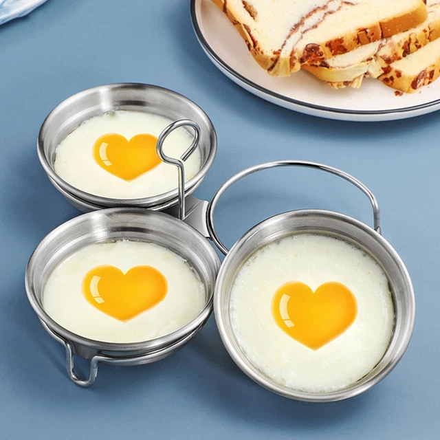 Set di 2 portauova in acciaio inox con cucchiai, set per uova sode dal design moderno, accessorio chic per la colazione, arredamento da cucina retrò alla moda - Italia
