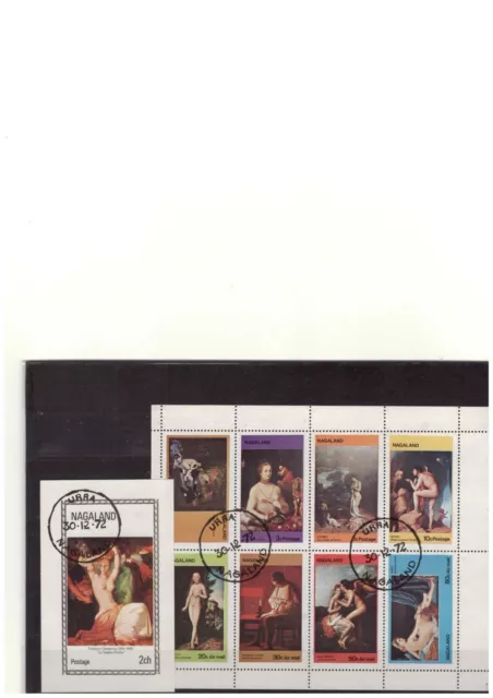 Briefmarken Nagaland 1972 , Kleinbogen und Block, gestempelt ,