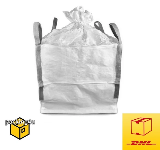 4 x Big Bag 60x60x60 cm 1000kg Schwerlastsack Transportsack Sack mit Schürze