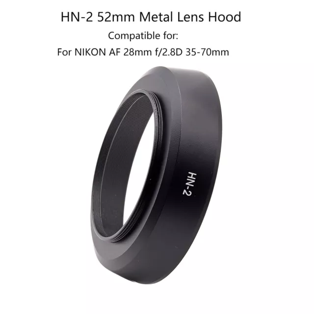 HN-2 52mm Metal Lens Hood For NIKON AF 28mm f/2.8D 35-70mm