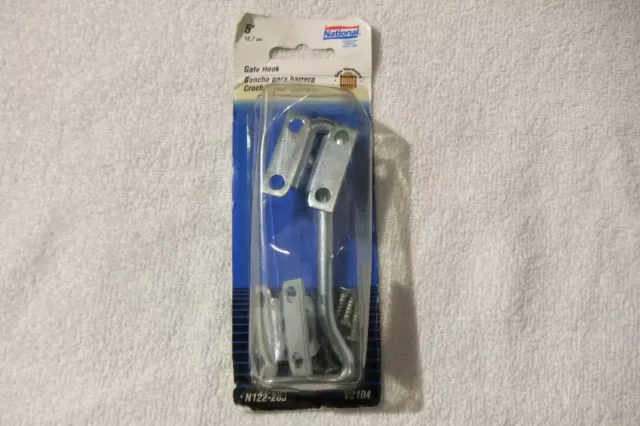 National Hardware N122-283 Zinc Plated Steel V2104  Gate Hook 5 in.