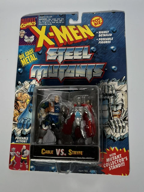 X-men Steel Mutants Cable VS Stryfe Set Metal Action Figure Toy Biz 1994 Marvel