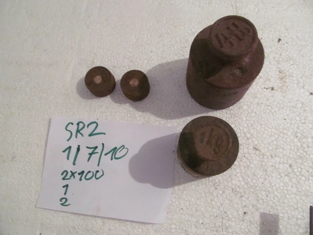 4rostige Gewichte f Küchenwaage Dezimal Waage 2 x100g + 1x1kg + 1x2kg SR2-1-7-10
