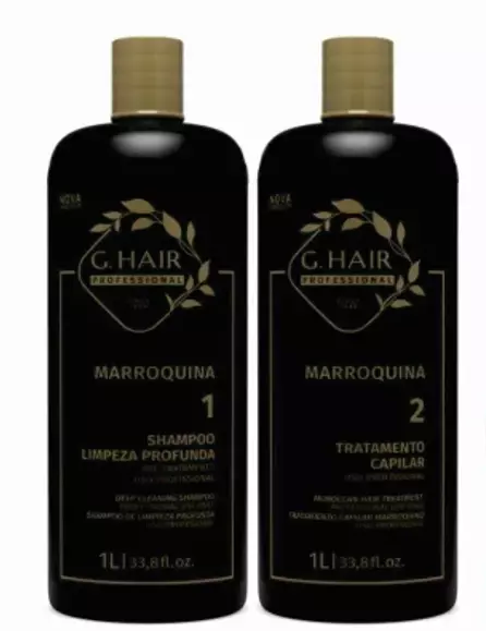 Brasilianisches Keratin Inoar GHair marokkanisch 2x1L Behandlung & Begradigung progressiv