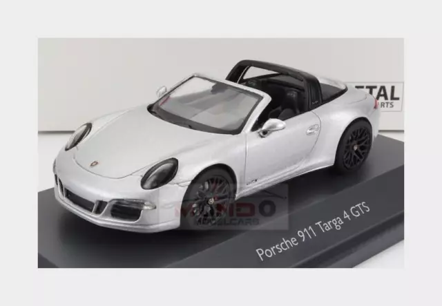 1:43 SCHUCO Porsche 911 991 Carrera Targa Cabriolet 2014 Silver Black 450759800