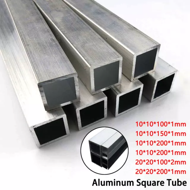 Scatola tubo quadrato alluminio metallo sezione tubo fai da te materiale modello 100 mm 150 mm 200 mm
