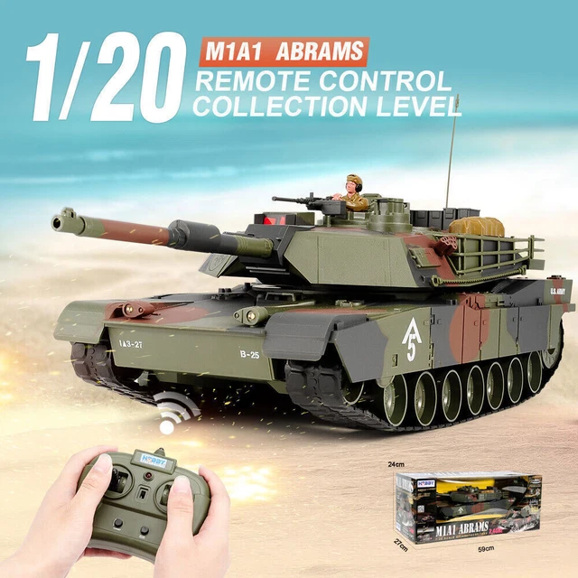 2.4G 1/20 M1A1 Abrams Main Battle Tank Remote Control W/Simulation ...