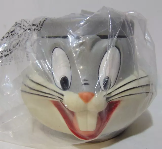 Bugs Bunny Looney Tunes Mugs Vintage 1992 KFC Figural Face Plastic Head Disney