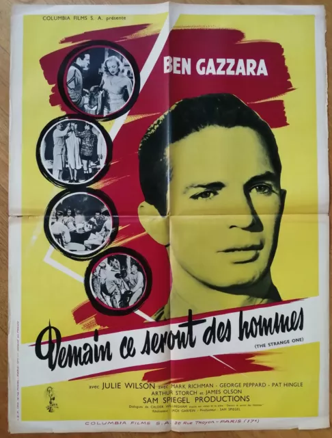 DEMAIN CE SERONT DES HOMMES ben gazzara affiche cinema originale 80x60 '57