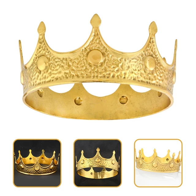 GOLDEN ALLOY BIRTHDAY Crown Man Child King Costume Accessory Kings for