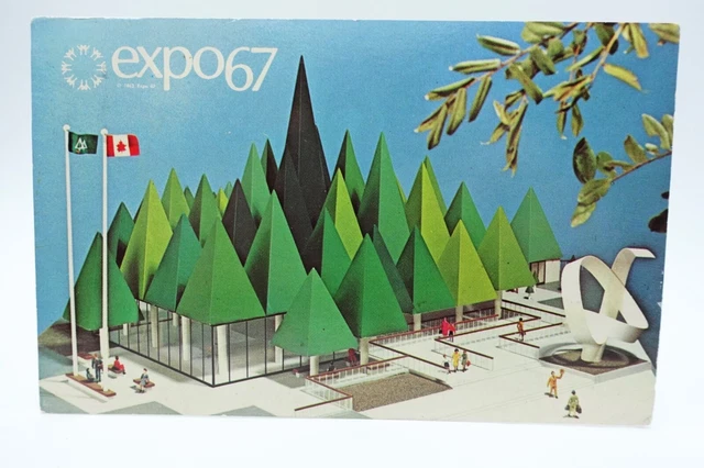 Expo 67 Canadian Pulp And Paper Pavilion Postcard Montreal Quebec Canada Expo67