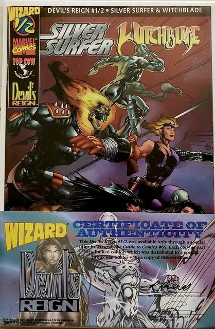 DEVIL'S REIGN 1/2: SILVER SURFER/WITCHBLADE #1/2 NM limited EDITION 1997 Rare!!