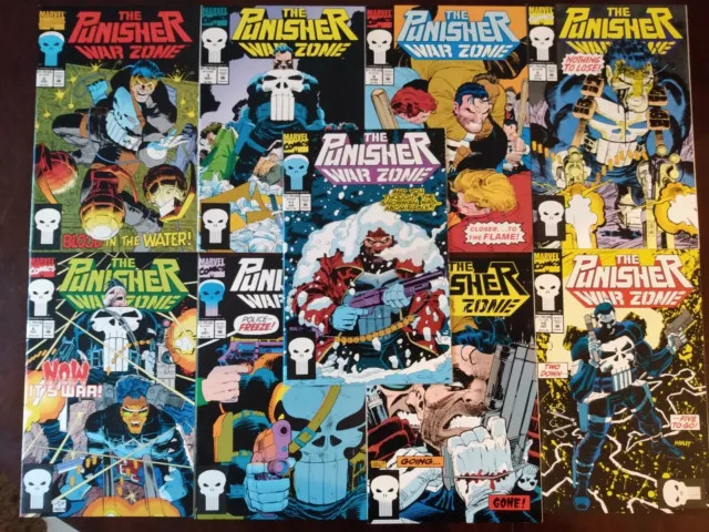 The Punisher: War Zone #2-7,9-11 Marvel 1992-93 Comic Books