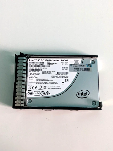 Hp 200Gb 6G Sata 2.5'' Sff Le Plp Sc Ssd - 805377-001 804613-B21