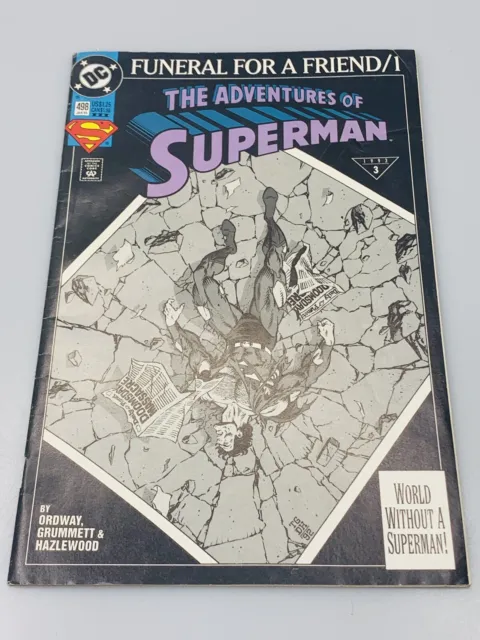 DC Comics Adventures of Superman Funeral for a Friend 1 Jan 1993 Issue No 498