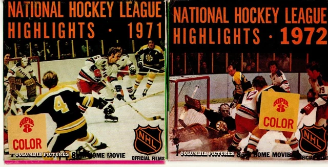 Lot of TWO National Hockey League Highlights, 1971 & 1972  8mm Home Movies