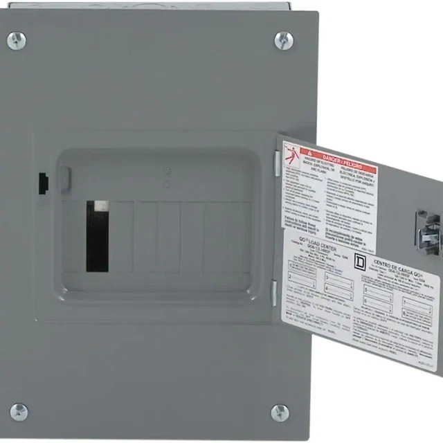 QO 100 Amp 6-Space 12-Circuit Indoor Flush Mount Main Lug Load Center with Cover