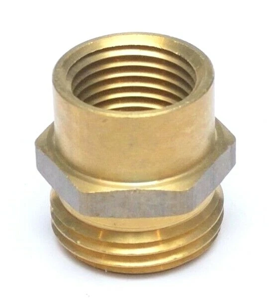 1/2 FEMALE NPT Pipe to 3/4 Male Garden Hose Thread Ght Adapter Brass
