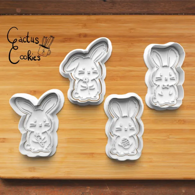 Cortador Conejo de Pascua molde de corte sello Clay Cutter cortador de arcilla