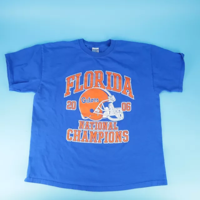 FLORIDA GATORS T-SHIRT Mens Blue National Champions 2006 NCAA Football ...