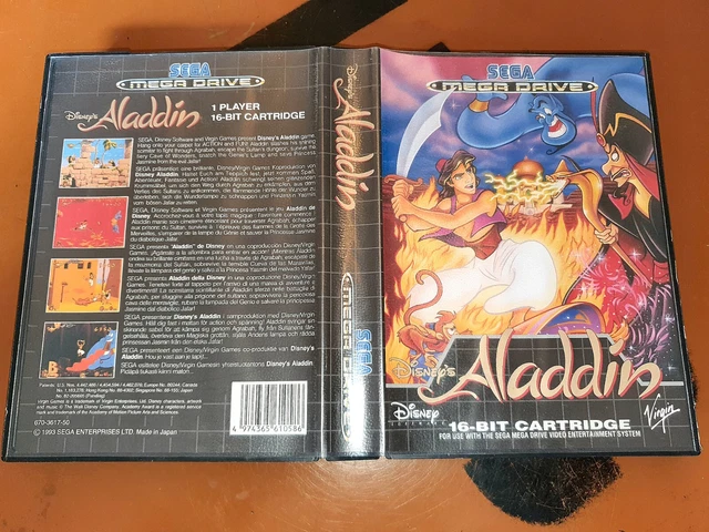 Disney Aladdin Sega Mega Drive PAL & NTSC Art Case Insert Cover