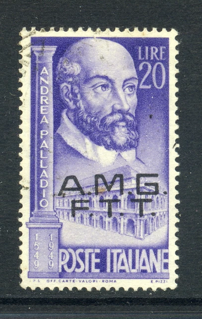 1949 Italy Trieste SC 51 Used, Andrea Palladio with Overprint XF Great Color