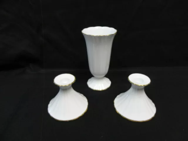 Christian Dior Fine China - Console Set - Vase & Candlesticks Candle Holders