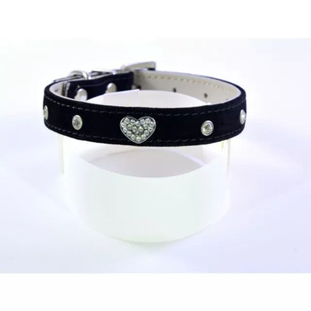 Collare per cane cani pelle cristallo cucciolo elegante lusso fashion brillante