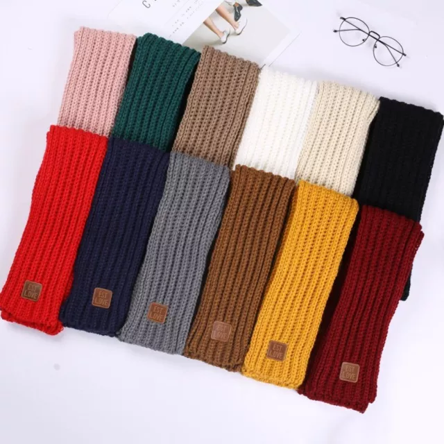 Winter Outdoor Thick Warm Neck Warmer Knitted Scarf Kids Scarf