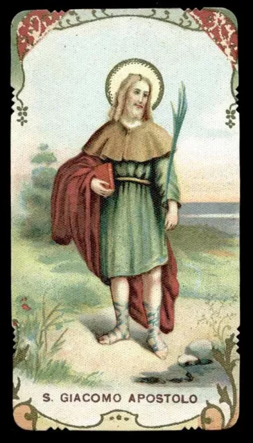 antico santino cromo-holy card S.GIACOMO MAGG. AP.