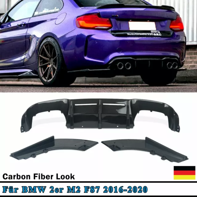 MTC Style Für BMW 2 Coupe F87 M2 2015-2018 Heckdiffusor Diffusor Carbon Schwarz