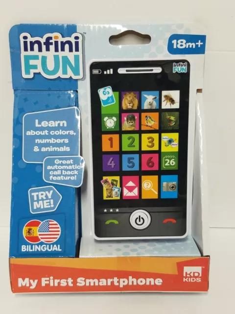 NEW Infini Fun My First Smartphone Bilingual Learn Colors Numbers Animals Toy