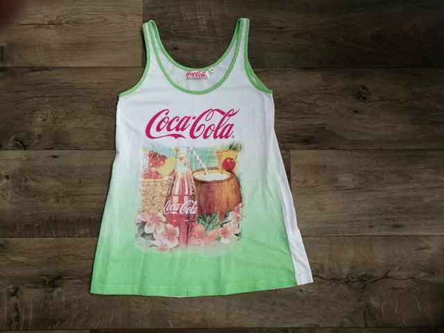 Coca Cola Débardeur Tshirt sans Manches Femme Imprimé Rétro Taille M