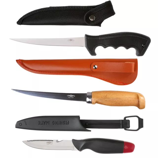 Mikado Filetiermesser, Allround-Messer Mit Scheide Angelmesser Fishing Knife Neu