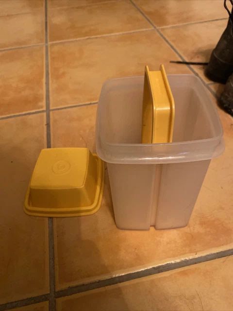 Boîte Carrée Tupperware Vintage 19 Cm - Le Pot à Cornichons Transparent Indémodable