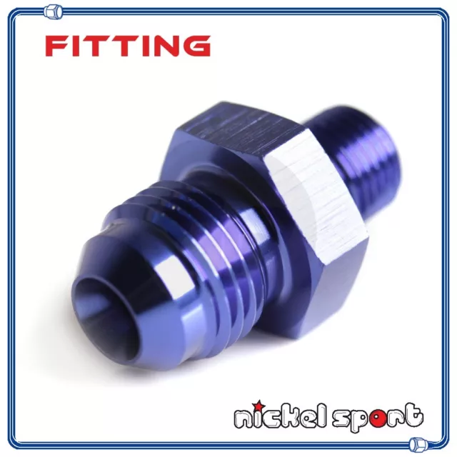 6AN AN6 to M10 x 1.25 Metric Straight Aluminum Fitting Adapter