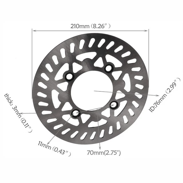 210mm Disc Brake Rotor Chain Sprocket 70cc 150cc 160cc Dirt Pit Bike Quad ATV