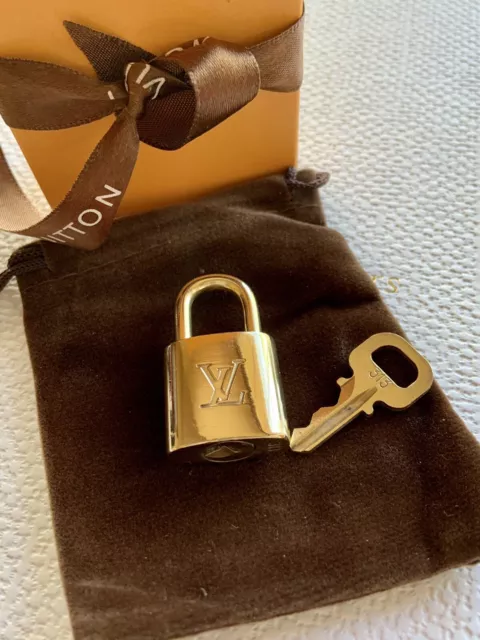 LOUIS VUITTON Padlock Key Cadena Gold Polished & Small bag #229 Fits  all bags!