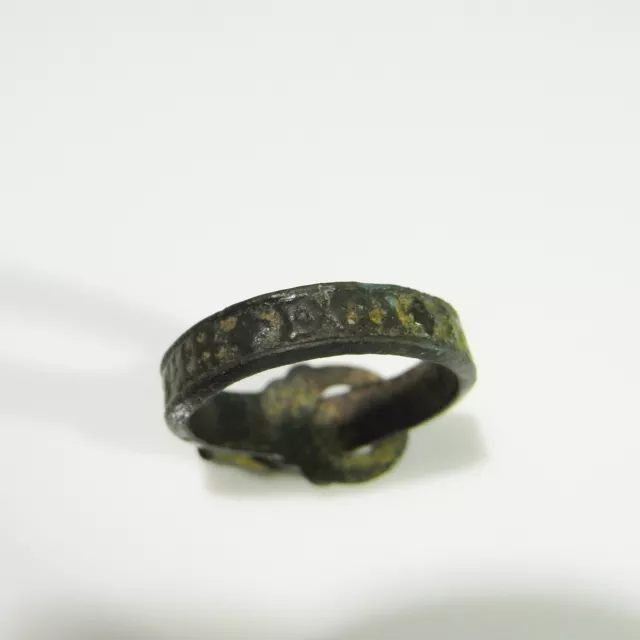 Bronze Ancient Ring Medieval Middle Ages Museum Quality 14th Century Religious 2