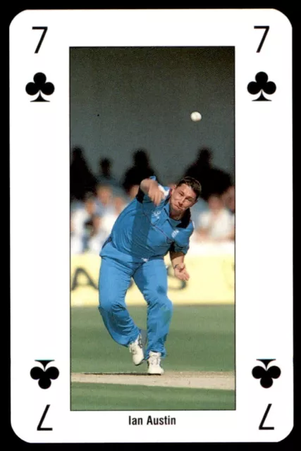 Cricket World Cup 99 (Playing Card) Seven of Clubs Ian Austin England