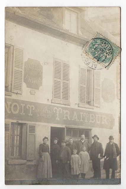 ALFORT Val de Marne CPA 94 PHOTO CARD caterer sailor frying return BACCHUS