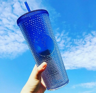starbucks blue studded tumbler