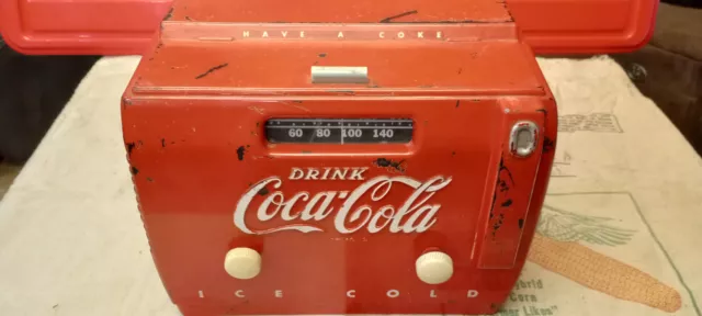 Vintage Coca Cola OTR-1949 Old Tyme Cooler Radio Coke 5A410A. Original.