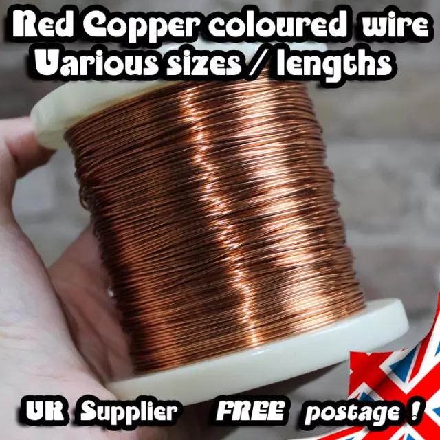16 Gauge Copper Wire, 1.25mm Wire, Tarnish Resistant, 3 Metre Coil, Copper  Coil, Wire Wrapping, Non Tarnish Wire, Jewelry Wire, UK Seller