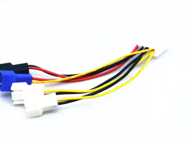 1x 4Pin To 3Pin Molex Power to 12V 7V 5V Case Fan Socket Converter Adapter Cable 3