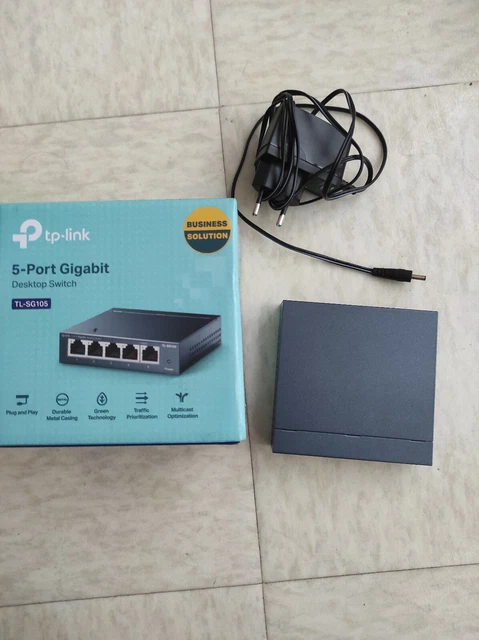 TP-Link TL-SG105 Switch Ethernet Gigabit 5 Ports Metallique 10/100/1000 Mbps (Vitesse jusqu'à 2000Mbps) - Garantie à Vie & Basics Câble réseau Ethernet RJ45 catégorie 6-4,2 m TP-Link TL-SG105 Switch Ethernet Gigabit 5 Ports Metallique 10/100/1000 Mbps (Vitesse jusqu'à 2000Mbps) - Garantie à Vie & Basics Câble réseau Ethernet RJ45 catégorie 6-4,2 m
