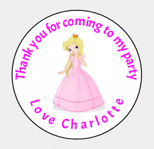 Printed Thank you for coming to my party bag cone Thank you Sticker Labels