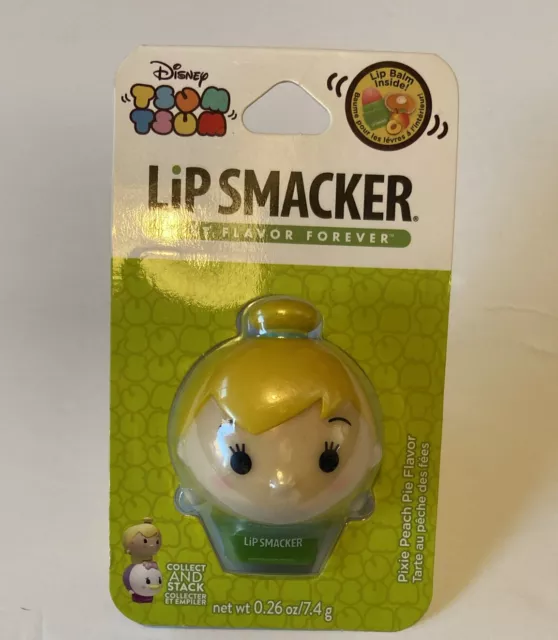 Disney Tsum Tsum Lip Smackers New & Sealed Tinkerbell Pixie Peach Pie Flavor NEW
