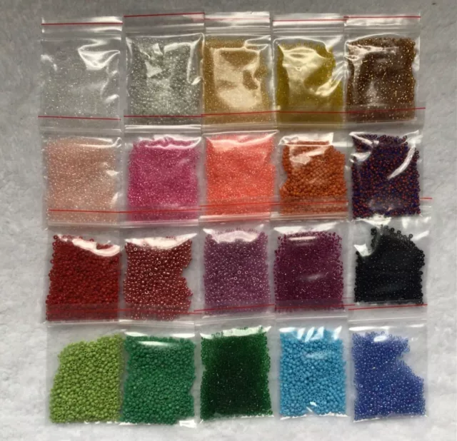 Wholesale Bulk 200g 11/0 Glass Seed Beads Free Ship 20 AWESOME COLORS Lot 2