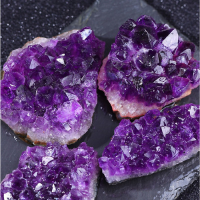 Natural Rock Quartz Crystal Amethyst Cluster Druzy Geode Specimen Healing Reiki
